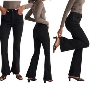 Madewell Slim Skinny Flare Jeans Black Frost Stretch Work Women’s Size 33 NEW